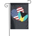 thumbnail image 4 of Bandera de Colombia estadounidense con corazón de amor, bandera de jardín de 30 x 45 cm, pancarta vertical, cartel de doble cara para decoración de casa, granja, casa, patio exterior, balcón, 4 of 8