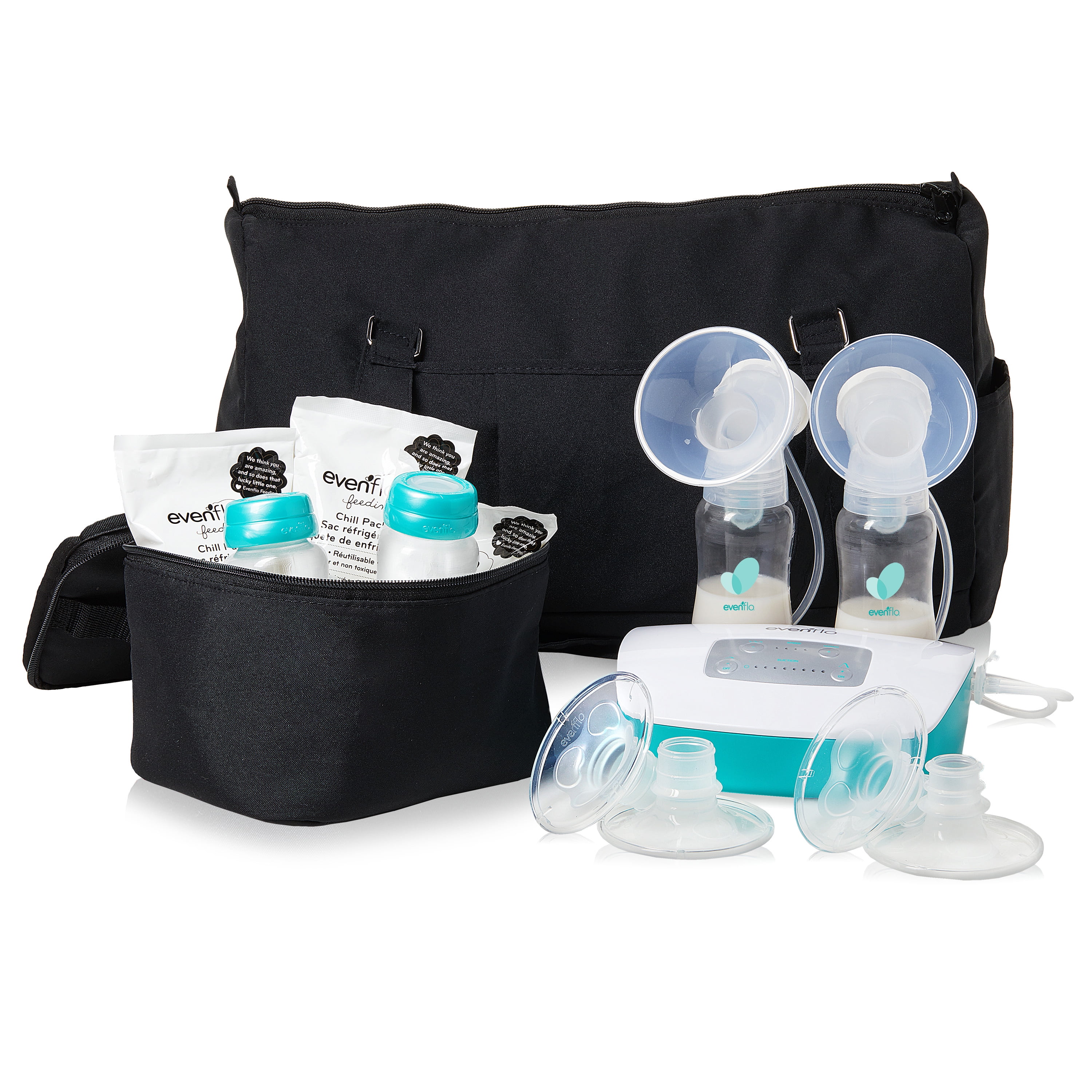 Evenflo Deluxe Advanced Double Electric Breast Pump w/Travel Bag & Cooler 937509 