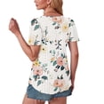 thumbnail image 4 of Patlollav Short Sleeve Shirts for Women Summer Dressy Casual Tops Pleated Front Blouse Ladies Tunics, 4 of 6