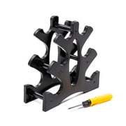 PRISP Dumbbells Set with Rack, 3 Pairs of Neoprene Free Weights with Stand