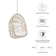 thumbnail image 5 of Amalie Wicker Rattan Outdoor Patio Rattan Swing Chair without Stand, 5 of 8