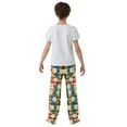 thumbnail image 4 of FORMRS Boys Pajama Pants with Pockets Size 6-8Y Kids Lounge Sleep Bottoms, Green Checkered Daisy, 4 of 8
