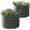 Quartz-gray, variant on Anleolife 24" Tall Round Galvanized Steel Raised Garden Beds, 2-Pack, White