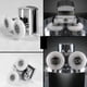 thumbnail image 3 of 4pcs Shower Door Wheels 23mm Shower Door Rollers Heavy Duty Zinc Alloy Dual Wheel For Both Flat Sli Wyelv f54, 3 of 5