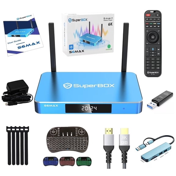 SuperBox S6Max ,4G RAM 64G ROM,Time Shift Feature,Parental Controls,6K ,Voice Remote Control,2T2R