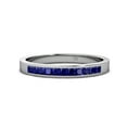 thumbnail image 2 of TriJewels 0.61 ctw Blue Sapphire Women Wedding Band in 10K White Gold, 2 of 6