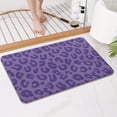 thumbnail image 4 of Purple Leopard Print Bathroom Rugs Mat,Non Slip Microfiber Bathroom Rug,Rubber Backing,Soft Bathroom Mats for Bathroom Floor,Tub and Shower,17x27in(43x68cm), 4 of 5