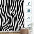 thumbnail image 3 of Zebra Black White Decor Shower Curtain,African Black and White Zebra Bathroom Decor Polyester Fiber Plastic Rings Quick-Drying Waterproof for Bathtubs/Bathroom, 72x72 inches, 3 of 6