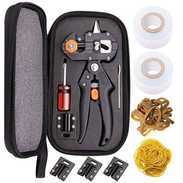 Máquina de injerto de árboles frutales portátil Máquina de injerto de plántulas de injerto de jardín con tijeras de corte de follaje Juego de herramientas de corte de injerto (cizalla de injerto) XianweiShao 8390615112871