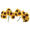 thumbnail image 3 of Pequeño papel de girasol artificial de 30 mm floral con alambre flexible 100 flores, 3 of 9