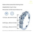 thumbnail image 6 of WenGem Jewelry Multicolor 3.6CT Moissanite Hypoallergenic  Engagement Wedding Eternity Band for  Women Men Promise  Anniversary Birthday Ring Jewelry Gift 18K Golden Plated 925 Sterling Silver, 6 of 9