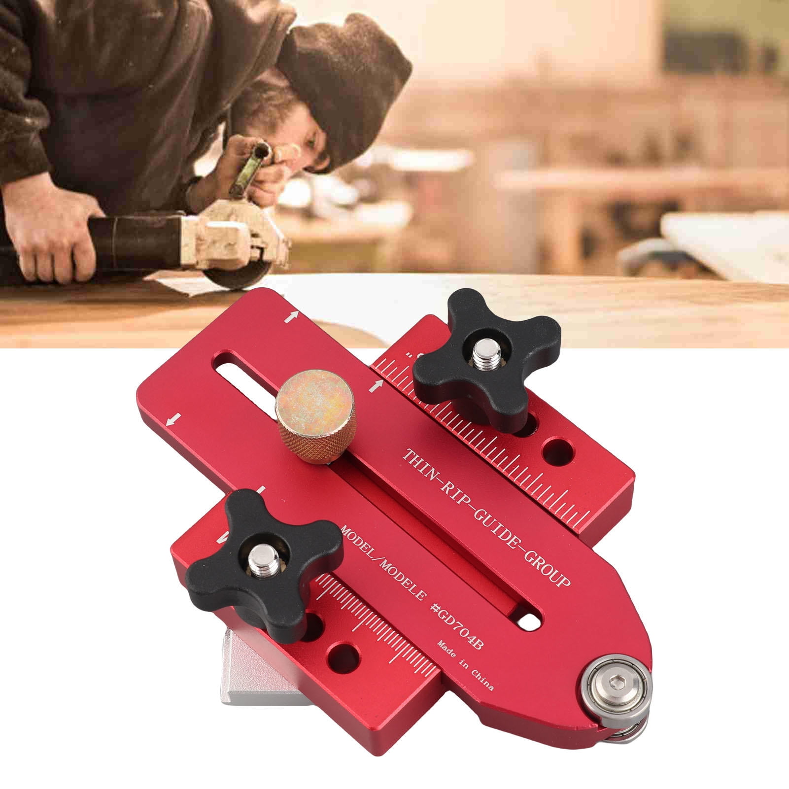 Yajisi Precision Aluminum Table Saw Jig – Secure Locking, Sliding Slot & Clamping for Accurate Narrow Strip Cuts