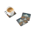 thumbnail image 4 of Calaveras Sugar Skulls Spooky Halloween Foam Coaster Set of 4 3.5 in x 3.5 in, 4 of 5