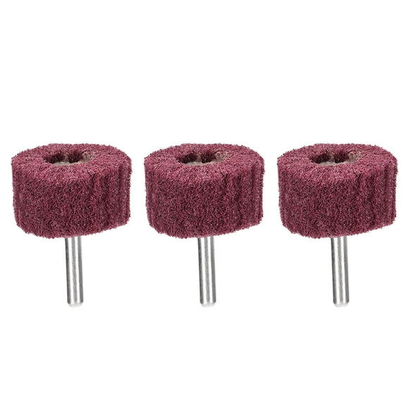 Unique Bargains Roues Abrasives 40mmx25mm Roues de Polissage avec Tige de 6mm 3 Pcs