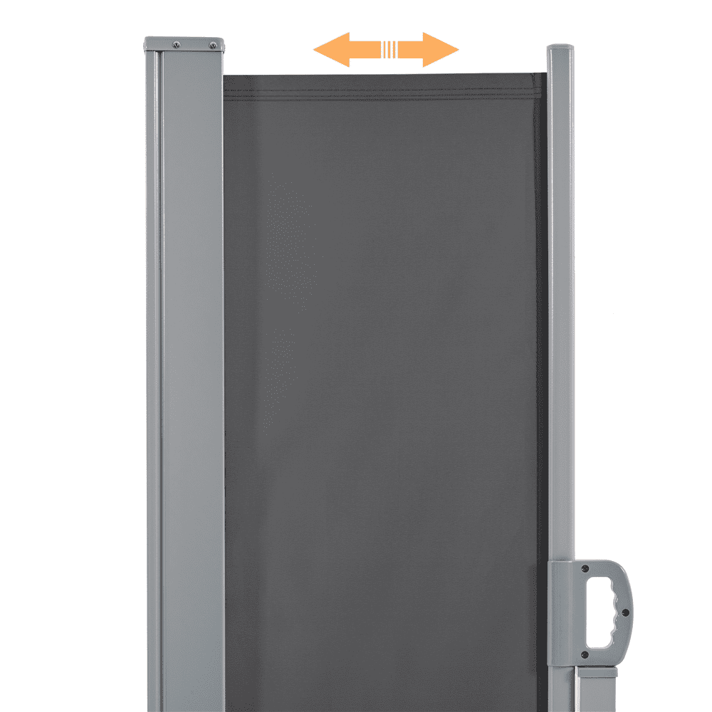 Renwick 118 x 71" Retractable Side Awning for Privacy, Free Standing, Dark Gray
