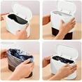 thumbnail image 3 of ZHAOCHENG Mini bote de basura con tapa, tipo prensa con interior de plástico extraíble, bote de basura pequeño, bote de basura compacto pequeño, bote de basura resellable, encimera de oficina, rectáng, 3 of 5