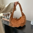 thumbnail image 3 of SPEKSEE Deerskin Velvet Studded Shoulder Bag Rivet Frosted Underarm Bag Y2K Fashion Hobo Bag for Shopping Travel Work, 3 of 18