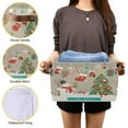thumbnail image 7 of FREEAMG Merry Christmas Tree Snowman Storage Bin for Toy Storage Basket Dirty Clothes Sundries Office Home Closet Organizer Shelf Cube Box Waterproof Laundry Basket, 1 PCS, 7 of 7