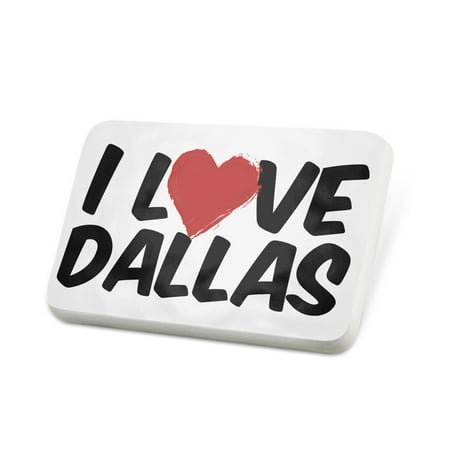 Porcelein Pin I Love Dallas Lapel Badge – NEONBLOND