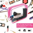 thumbnail image 3 of Minzimin Clear Makeup Bags, TSA Approved 6 Pcs Cosmetic Makeup Bags Set Clear PVC with Zipper Handle Portable Travel Luggage Pouch Airport Airline Vacation Organization, 3 of 9