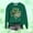 Blackish Green, variant on Women's Sweatshirt Stpatricksday 2026 Irish Print Crewneck Long Sleeve Oversized Pullover Oversized Sweatshirt Blackish Green L