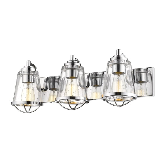 3 Light Bath Vanity In Coastal Style-8.88 Inches Tall And 24 Inches Wide-Chrome Finish Z-Lite 444-3V-Ch