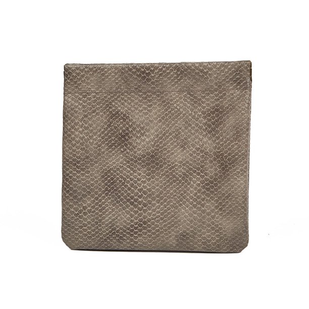 Soidarity Bolsa automática para pintalabios, cartera con Cable, organizador de llaves, auricular, almacenamiento de PU, bolsa colgante de joyería, Bolsas de maquillaje Gris 14*14cm Soidarity CE015505-01