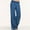 Blue, variant on Womens Pants Women Casual High Waist Elasticity Wide Leg Palazzo Pants Jeans Trousers