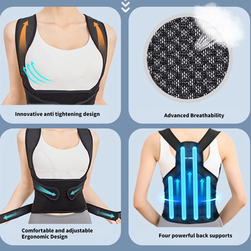 KCAHPAN Practical Back Brace for Posture Improvement and Alleviation Adjustable