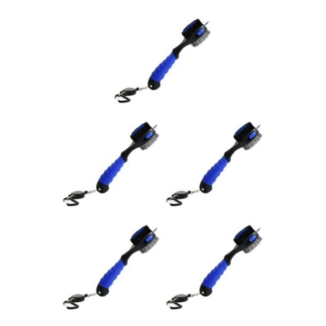 maskred Golfing Cleaners Brush Professional Golfs Putter Ball Groove Cleaning Retractable Comfortable Grip Blue 5PCS
