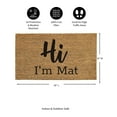 thumbnail image 3 of 28" x 16" Nature Coir Mat, Hi I'm Mat, 3 of 6