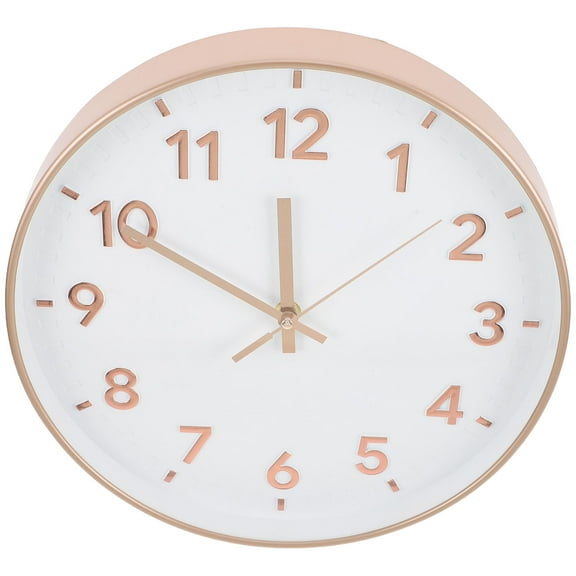 FRCOLOR Minimalist Wall Clock 12-inch Silent Movement Decorative Round Clock Large Number Wall Clock Simple Installation Clock for Office and Home