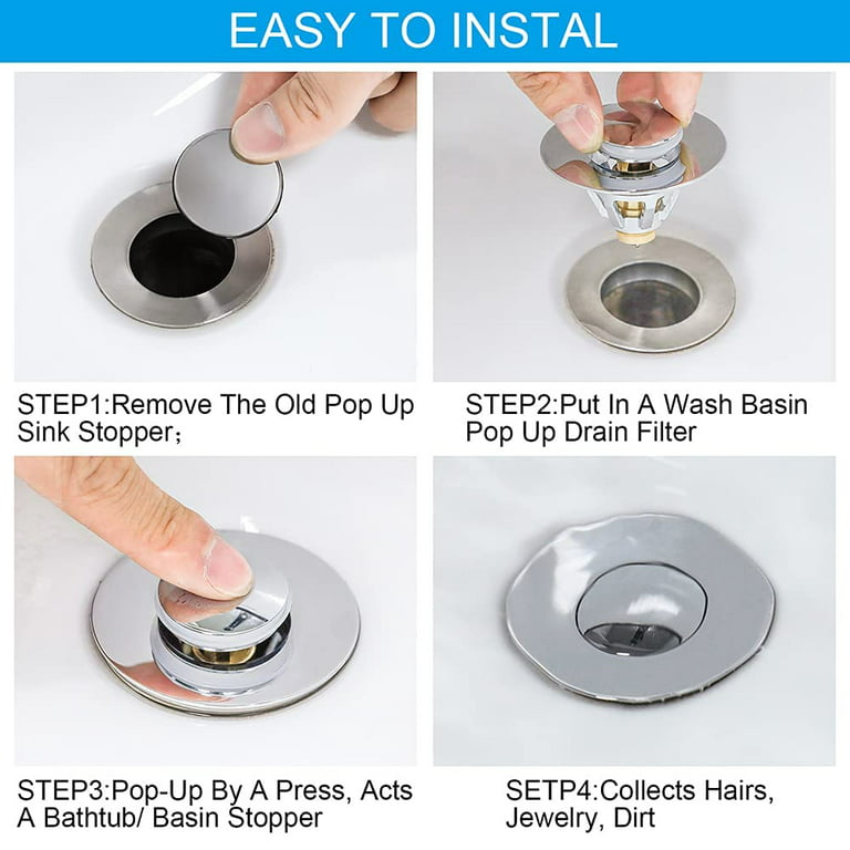 Bathroom Sink Plug Stopper, Wash Basin Core, Bounce Up Drain Filter, Shower  Sink Filter Plug, Kitchen Bathtub Stopper - Temu