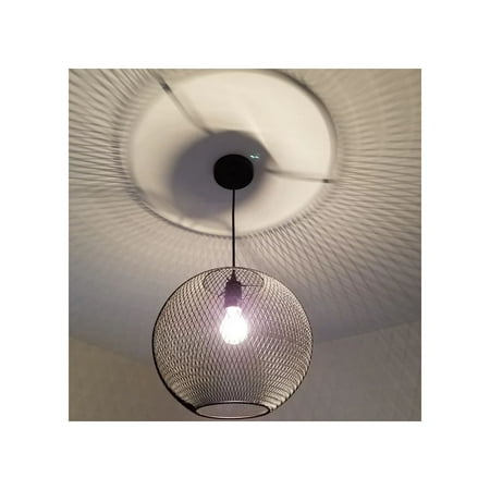 

JL Styles Inc Black Sphere Mesh 1-Light Pendant