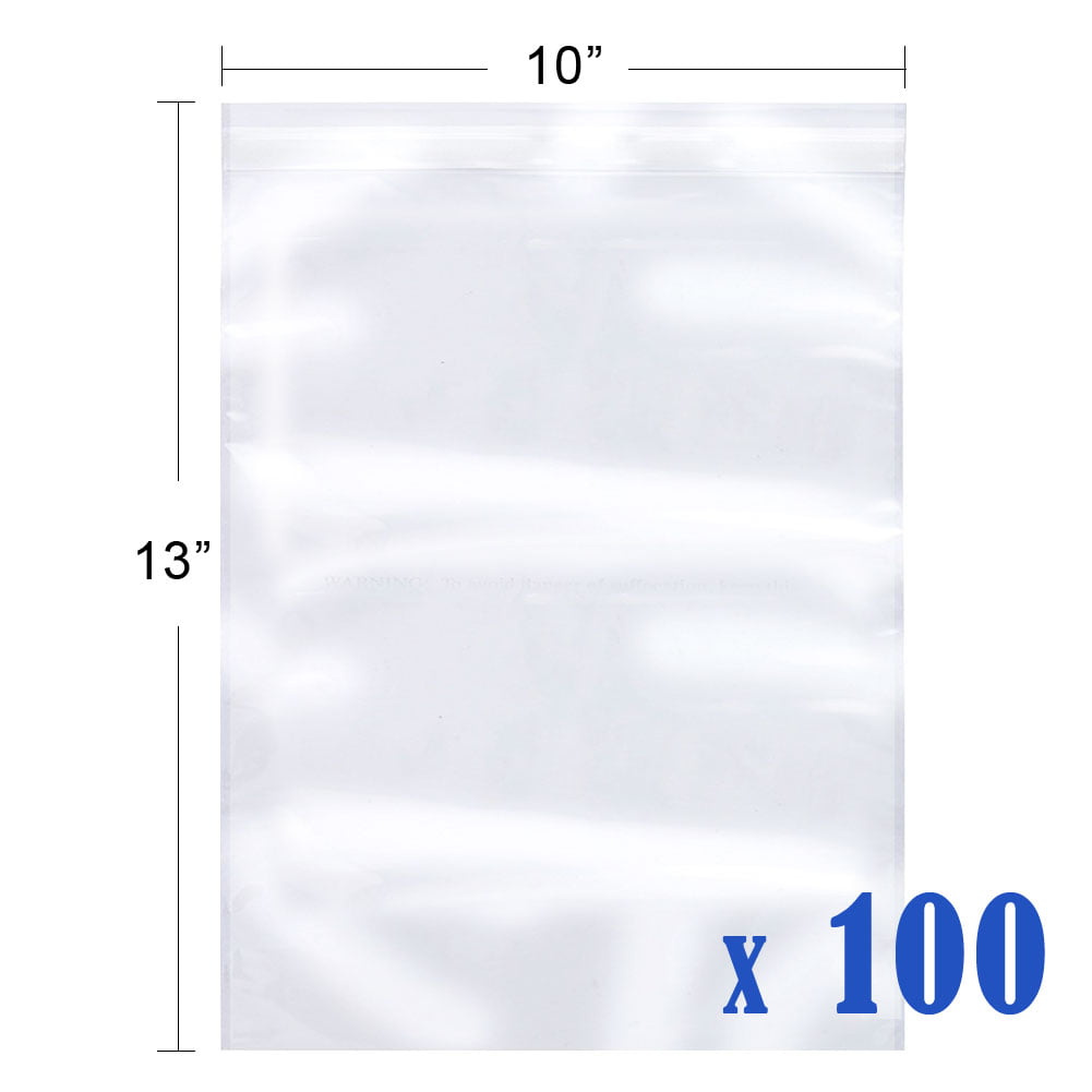 100-11x14 Clear Resealable Poly Cello Cellophane Clothing T-shirt Storage Bags 