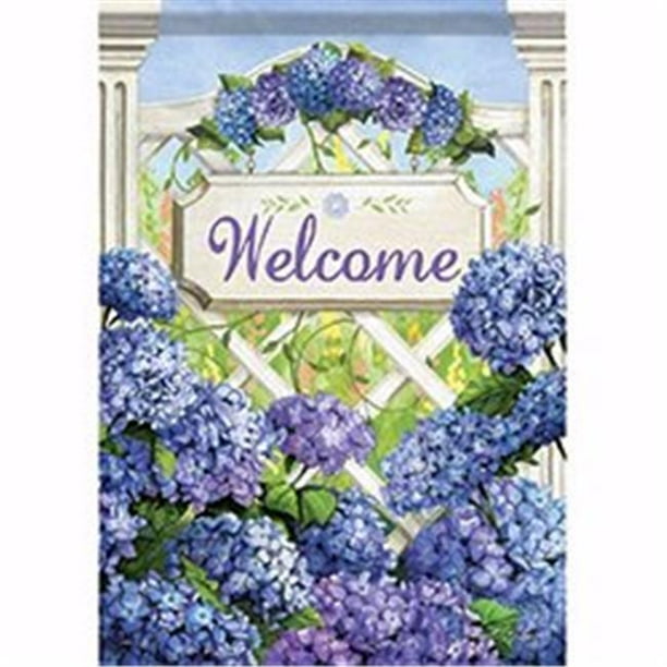 Carson Home Accents 171650 12.5 x 18 in. Garden Gate Hydrangea Garden