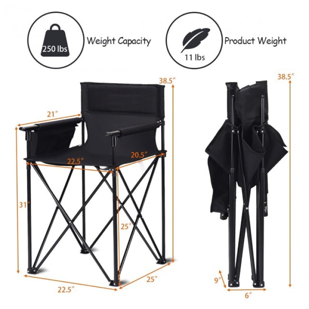 Aimee Lii Portable 38 Inch Oversized High Camping Fishing Folding Chair, Folding Camping Chairs Aimee Lii Portable 38 Inch Oversized High Camping Fishing Folding Chair, Folding Camping Chairs
