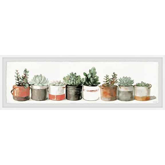 Marmont Hill Awesome Cacti Framed Wall Art, 10" x 30"