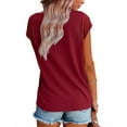 thumbnail image 2 of Fantaslook Lace Womens Blouses Cap Sleeve V Neck T Shirts for Women Summer Casual Tops, 2 of 9
