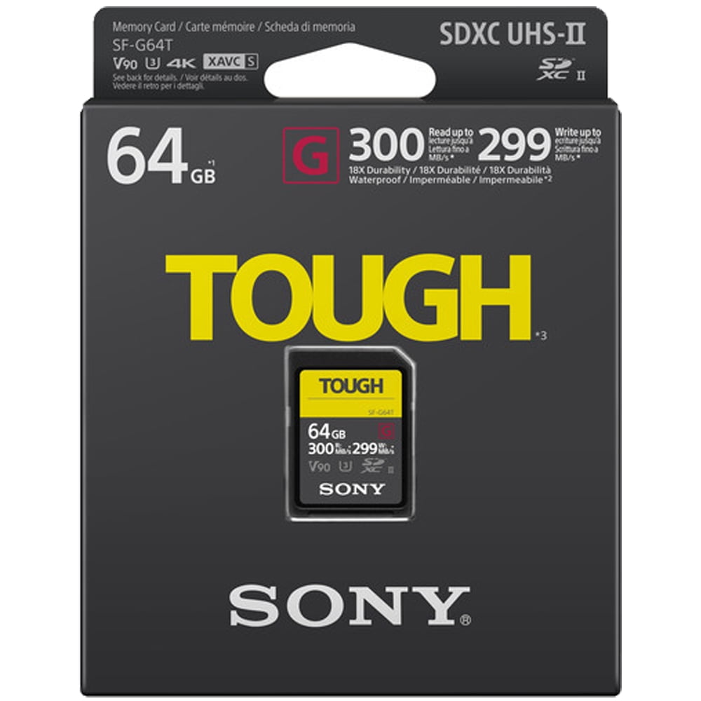 新品 ソニー SF-G64/T1 SDXC UHS-Ⅱ 高速SDXCカード Sony 64GB SF-G Series Tough SDXC UHS-II Memory Card with 300