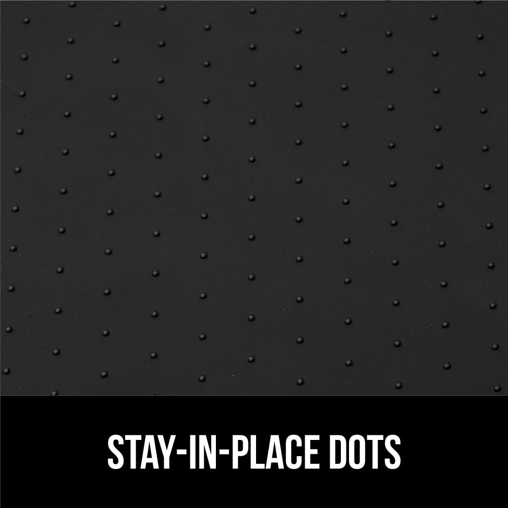GORILLA GRIP Waterproof Silicone Under Sink Mat with Lip for Kitchen and Bathroom, 34 x 22 in, Black
