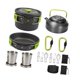 thumbnail image 4 of Kit de utensilios de cocina para acampar, olla portátil multiusos, mango plegable, antiadherente Verde, 4 of 9