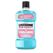 Listerine Gum Therapy Antiplaque DNF2& Anti-Gingivitis Mouthwash, Antiseptic Oral Rinse to Help Reverse Signs of Early Gingivitis Like Bleeding Gums, ADA Accepted, Glacier Mint, 1 L, Pack of 6