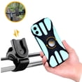 thumbnail image 1 of Soporte para teléfono de bicicleta, soporte universal para manillar de motocicleta, rotación de 360°, soporte ajustable para teléfono inteligente para manillar de bicicleta/motocicleta, compatible con, 1 of 5