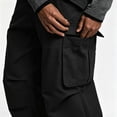 thumbnail image 4 of Men Wide Leg Cargo Pants Durable Twill Relaxed Fit Drawstring Outdoor Travel Trousers S-XL, 4 of 8
