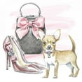thumbnail image 2 of Grove, Beth 15x15 Gold Ornate Wood Framed with Double Matting Museum Art Print Titled - Glamour Pups I, 2 of 4