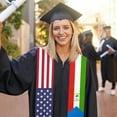 thumbnail image 3 of Equatorial Guinea Mix USA United States Flag Graduation Stole For International Student Stole Pride Cheers Shawls, 3 of 6