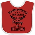 thumbnail image 3 of Inktastic Handpicked for Earth by My Poppy in Heaven with Angel Wings` Boys or Girls Baby Bib, 3 of 4