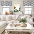 thumbnail image 4 of Grey Morocco Kitchen Curtain Valances for Windows Farmhouse Short Curtains, Modern Moroccan Geometric Abstract Art Rod Pocket Valance Curtain for Bedroom Cafe Living Room 42"x18", 4 of 8