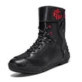 thumbnail image 4 of Bottes de Moto Imperméables Toutes Saisons pour Hommes et Femmes, Chaussures de Cyclisme, Noir Rouge, 44, 4 of 18
